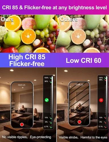 Miniatura 6 de Paquete de 12 bombillas LED empotradas BR30, 16 millones de colores RGB, control Bluetooth APP BRmesh APP 2700K-6000K blanco sintonizable, base E26