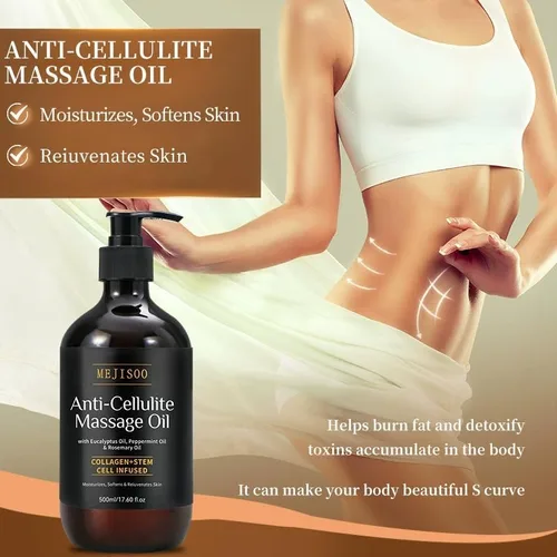 Miniatura 3 de Aceite de masaje anticelulítico, removedor de celulitis para piernas y aceite corporal reafirmante, con ingredientes a base de plantas y fragancia