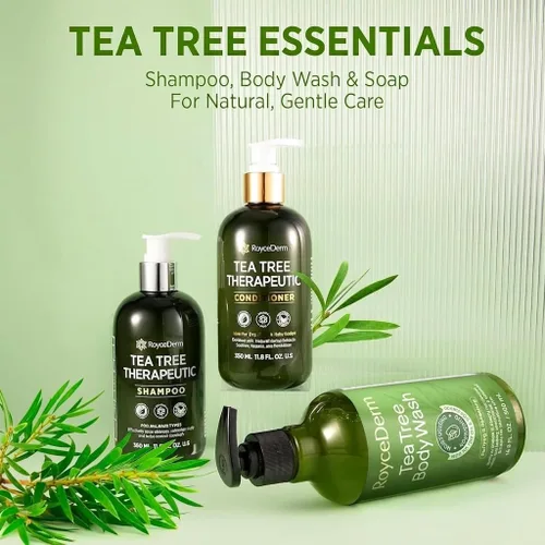 Miniatura 7 de Roycederm Champú y acondicionador antifúngico de árbol de té: solución completa para el cuidado del cuero cabelludo para foliculitis, cuero