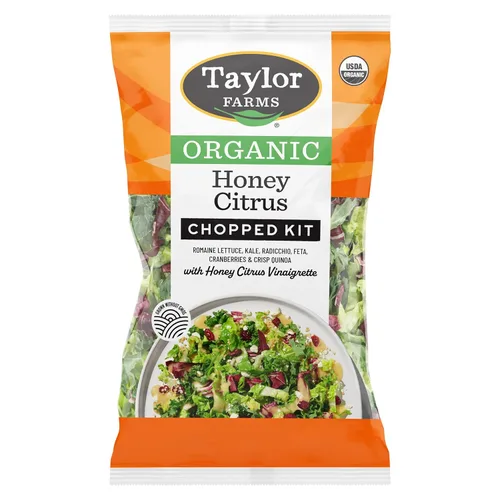 Taylor Farms, kit de ensalada picada orgánica de miel y cítricos, 8.8 onzas