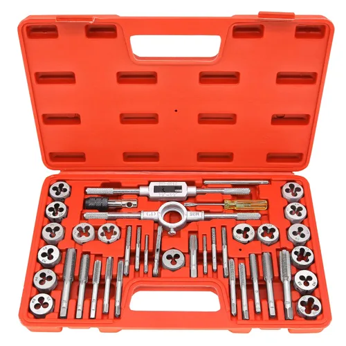 Miniatura 9 de GMTOOLS Juego de brocas combinadas y sacabocados con adaptador de cambio rápido de 13 piezas, 6 tamaños SAE: 6-32NC a 1/4-20NC, 6 tamaños métricos