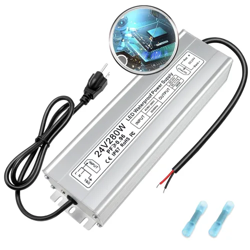 Miniatura 8 de inShareplus fuente de poder LED, 24V 40W IP67 impermeable para exteriores, transformador de bajo voltaje de CA 90-140V a CC 24V 1.7A, adaptador