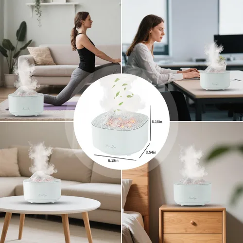 Miniatura 6 de Humidificador portátil de 50.7 fl oz de niebla fría, humidificador de escritorio personal USB para sala de oficina, dormitorio, llenado superior, 7