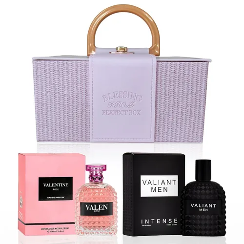 Miniatura 16 de 6PM - Juego de colonia de pareja Royal & Pink, 100 mlx2 Eau de Parfum de larga duración aroma floral y afrutado para mujeres y hombres, perfume