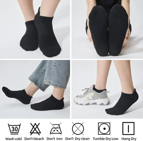 Miniatura 5 de ATBITER Ankle Socks Women's Running Athletic No Show Tab Socks Cushioned Low Cut 6-Pairs
