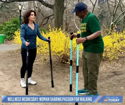 Miniatura 5 de Weighted Walking Sticks for Seniors, Women & Men – 1.2lb Each Ergonomic Hiking Poles for Balance, Posture & Stability – Durable Trekking Poles for