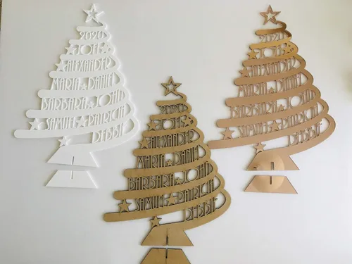 Miniatura 4 de Árboles de Navidad personalizados con nombres de familia personalizados, decoración de Navidad 2025, regalo para la familia, decoración del hogar