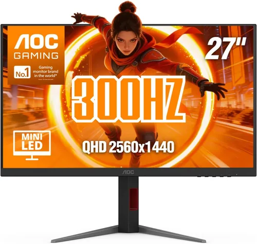 Miniatura 4 de AOC Q27G3XMN - Monitor para juegos QHD de 27", 2560x1440, Mini LED, 180Hz 1ms GtG, HDR 1000, sRGB 137.5%, HDMI 2.0 x 1, DisplayPort 1.4 x1