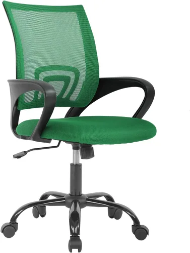 Miniatura 13 de Silla de oficina en casa, silla de escritorio ergonómica, silla de computadora de malla con soporte lumbar, reposabrazos, sillas de escritorio Negro