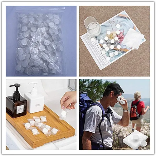 Miniatura 5 de Toalla comprimida para monedas, toallitas portátiles, servilletas de papel, no tejidas, desechables, de algodón comprimido, toalla de tejido