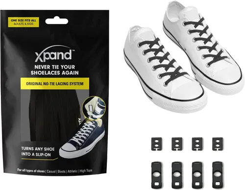 Xpand Sistema de cordones sin ataduras con cordones elásticos, talla única para todos los zapatos de adultos y niños