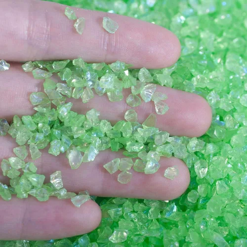 Miniatura 48 de Cristal triturado de 7.05 oz de piedra irregular con lentejuelas gruesas, copos iridiscentes para bricolaje, resina epoxi, arte de uñas, accesorios
