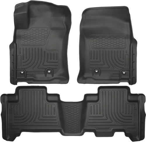 Miniatura 9 de Husky Liners Alfombrillas Weatherbeater Compatible con Lexus GX460 2010-2013; Toyota 4Runner 2010-2012 Fila delantera, 2 piezas, negro - 15571