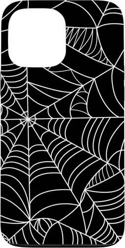 Miniatura 22 de iPhone 12 Mini Spider Web Halloween patrón espeluznante en caso negro