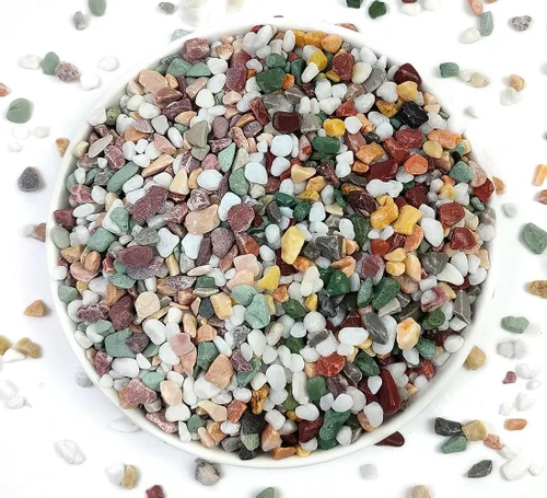 Miniatura 8 de YISZM Grava para suculentas y cactus de 10 libras, guijarros pulidos decorativos naturales blancos de 1/5 pulgadas para paisajismo, rocas de río