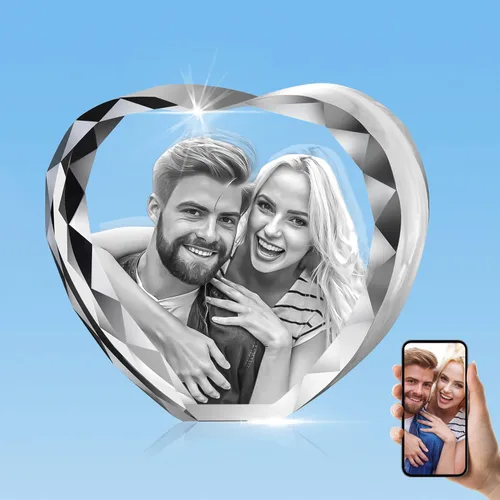 Miniatura 9 de Foto en cristal 3D de HAN'S LASER, regalo personalizado con tu propia foto, regalo único para el día del padre, matrimonio, regalo conmemorativo