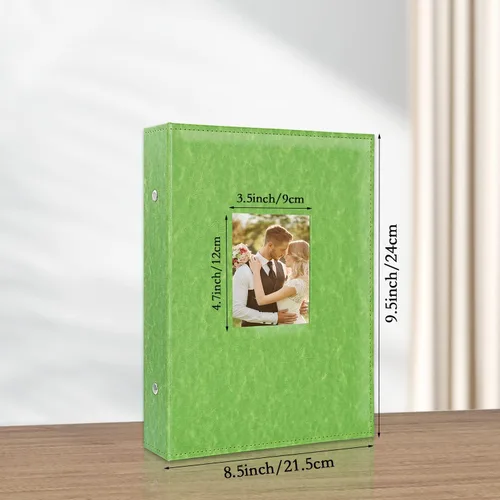 Miniatura 4 de Artmag Álbum de fotos de 4 x 6 pulgadas, 300 fotos, gran capacidad para bodas, familia, cubierta de cuero, álbumes de fotos con capacidad para 300