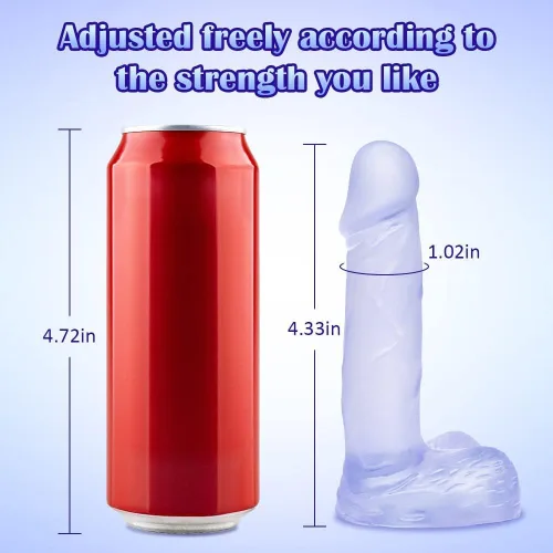 Miniatura 3 de Mini consolador realista de silicona de 4 pulgadas, tapón anal para principiantes, consolador suave con eje curvado y bolas, juguete sexual para Azul
