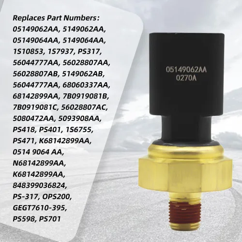 Miniatura 3 de Reemplazo 5149062AA Sensor de presión de aceite del motor Interruptor emisor compatible con Dodge Challenger Ram 1500 2500 3500 4500 5500 Compatible