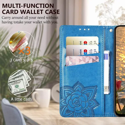 Miniatura 4 de Funda tipo cartera para Motorola Moto G Stylus 5G 2023, funda con tapa para mujer con estampado de mariposa en relieve de piel sintética, ranuras