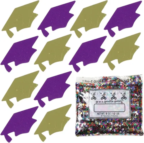 Miniatura 62 de Confetti Grad Cap Negro, Azul Marino Combo - 2 bolsas de media onza (1 oz)