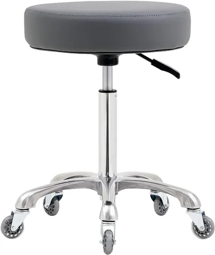Miniatura 8 de Ainilaily Taburete Rodante con Ruedas Hidráulico de Servicio Pesado para Tienda Cocina Trabajo Pestañas Tatuaje Laboratorio Médico Guitarra, Silla