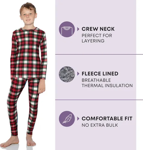 Miniatura 64 de Rocky Ropa interior térmica para niños, ropa interior larga para niños, capa base para clima frío/esquí