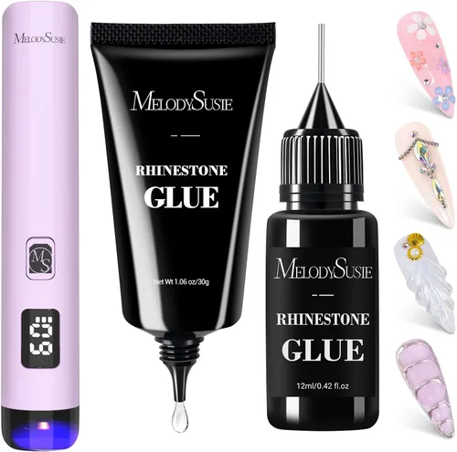 Miniatura 9 de MelodySusie ART01R - Luz UV de mano para uñas de gel y pegamento de diamantes de imitación, lámpara de uñas inalámbrica de gel X recargable