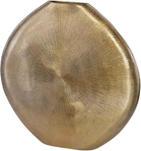 Miniatura 7 de Uttermost Gretchen - Jarrón moderno dorado acanalado de 23 pulgadas de alto