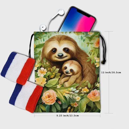 Miniatura 209 de Bolsa de agarre de gimnasia de piel de animal, bolsa de gimnasia con cordón ajustable, bolsa de cuerda para fauna silvestre, Mariposas Galaxy