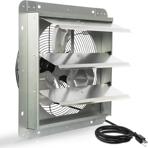 Miniatura 12 de KEN BROWN Ventilador de obturación de 18 pulgadas, ventilador de ventilación montado en la pared de alta velocidad de 2450CFM con cable