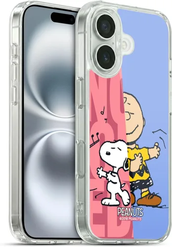 Miniatura 317 de Head Case Designs Funda de gel con licencia oficial de Peanuts Snoopy & Woodstock Halfs and Laughs [protección de grado militar] compatible