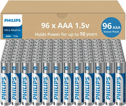 Miniatura 21 de PHILIPS Paquete de 12 pilas AA Batería doble A ultra alcalina de 1.5 V 132% más de potencia que el estándar de la industria Larga duración