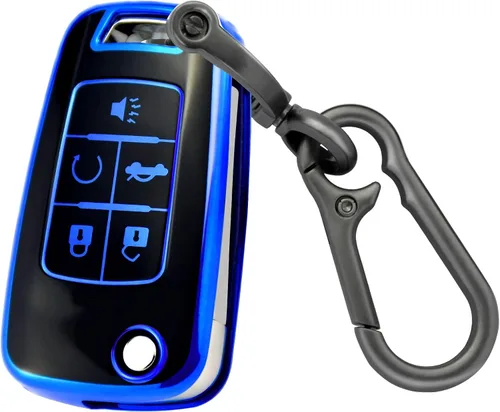 Miniatura 22 de XIYANG TRADE Funda para llavero Chevy con llavero, funda de TPU suave para llave de protección completa para Camaro Cruze Equinox Malibu Impala
