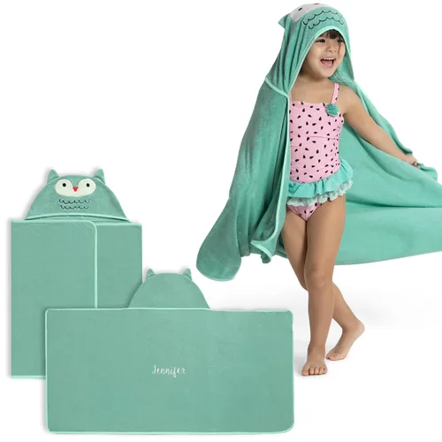 Miniatura 23 de Delta Children Toalla de baño con capucha para niños con bolsillos - Super suave y absorbente - Gran regalo para niños y niñas, Perro Marrón