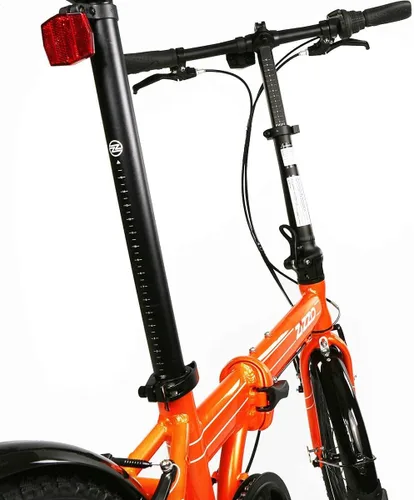 Miniatura 4 de ZiZZO Bicicleta plegable de 20 pulgadas, marco de aluminio ligero Shimano genuino, 7 velocidades, 26 libras Ligero, 26 libras, Shimano genuino