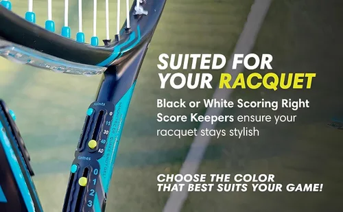 Miniatura 2 de Scoring Right Portable Tennis Racket and Padel Scorekeeper, Easily Mounted Small Score Board to Keep Score of Points, Games, and Sets, ITF
