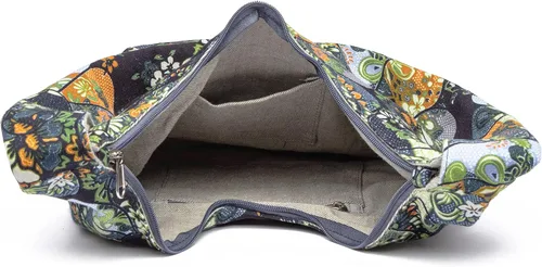Miniatura 175 de Bolsa de hombro para mujer, de lona en estilo hippie/bohemio para llevar cruzada al hombro, disponible en diferentes colores y estampados