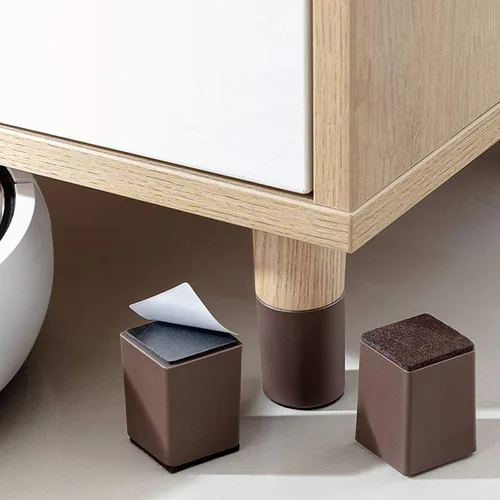 Miniatura 3 de Piernas autoadhesivas cuadradas/redondas para muebles, patas de mesa de café de 1.969 in de alto, cojín de patas de sofá silencioso, patas