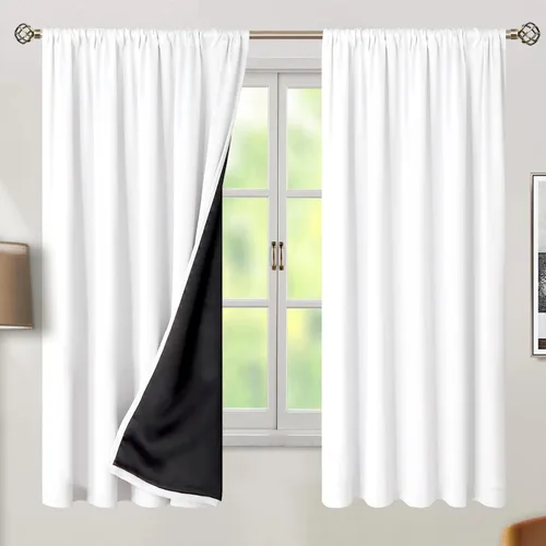 Miniatura 64 de BGment - Cortinas opacas para sala de estar de 63 pulgadas de largo, juego de 2 paneles, cortinas para oscurecer toda la habitación, cortinas