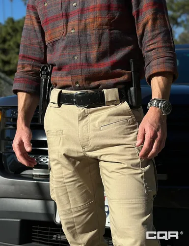 Miniatura 8 de CQR Men's Flex Stretch Tactical Pants, Water Resistant Ripstop Cargo Pants, Lightweight EDC Outdoor Hiking Work Pants