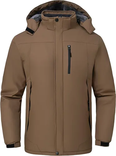 Miniatura 9 de Chaqueta de esquí para hombre, impermeable, resistente al viento, con capucha