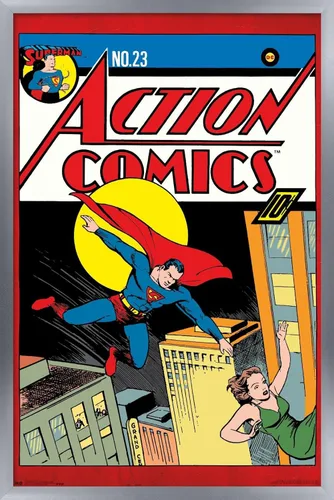 Miniatura 8 de Trends International DC Comics - Póster de pared de Superman - Action Comics 23, 22.375 x 34 pulgadas, versión premium sin marco