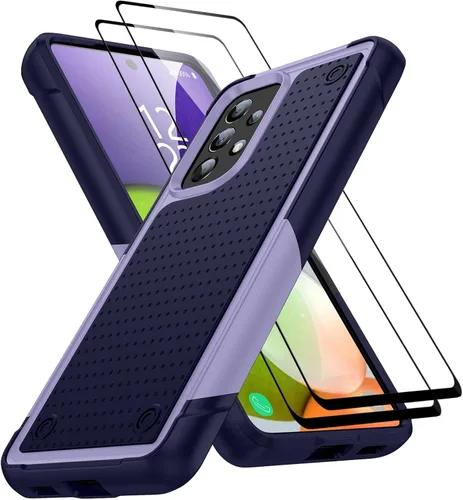 Miniatura 15 de Jeylly Funda para Samsung Galaxy A52 5G, Galaxy A52 Funda para teléfono con protector de pantalla híbrida de silicona antiarañazos, funda de defensa