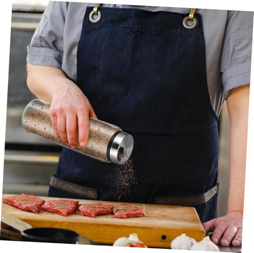 Miniatura 4 de Agitadores de acero inoxidable, tarros de condimentos de doble uso, fáciles de usar y limpiar para cocina y barbacoa (16.9 fl oz)