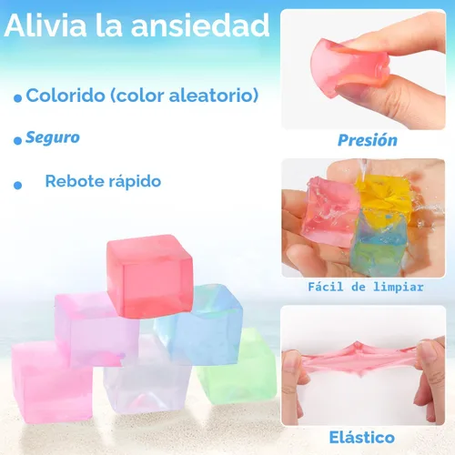 Miniatura 3 de 24 piezas de mini cubitos de hielo, bolas de cubos para apretar, juguetes para apretar para niños y adultos con TDAH y autismo para aliviar
