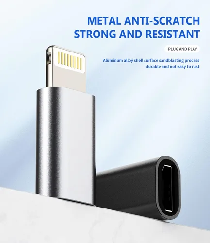 Miniatura 5 de Adaptador Lightning hembra a USB C macho cargador tipo C (paquete de 3) compatible con iPhone compatible con Samsung Galaxy Note S10 S20 S21 LG