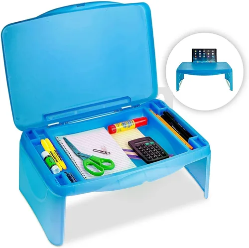 Miniatura 10 de MAVOCRAFT Bandeja Plegable para Niños con Almacenamiento - Escritorio Portátil de Regazo para Niños y Adultos - Escritorio de Regazo para Niños