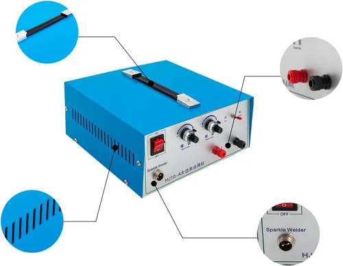 Miniatura 5 de Máquina de soldadura por puntos de joyería Máquina de soldadura de platino de oro y plata 110A 110V Soldador por puntos de joyería Máquina
