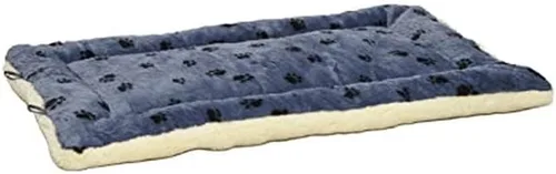 Miniatura 11 de Cama reversible para mascota, diseño en lana para perro o gato , 24 - pulgadas, Azul